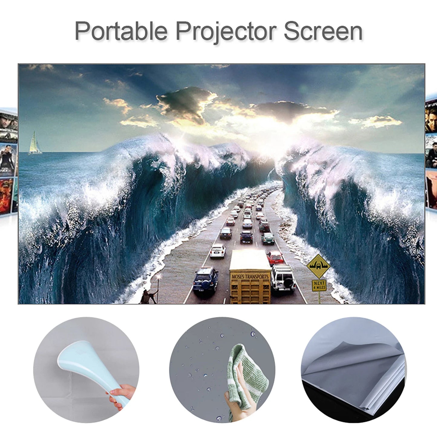 VisionSphere Portable Anti-Light Projector Screen